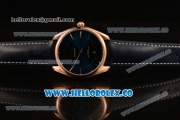 Omega De Ville Tresor Master Co-Axial Clone 8800 Automatic Rose Gold Case with Blue Dial and Blue Leather Strap - (YF)