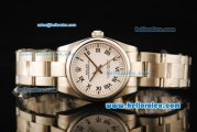 Rolex Oyster Perpetual Automatic Movement Full Steel with ETA Coating Case with White Dial