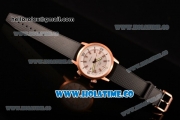 IWC Aquatimer Vintage 1967 Swiss ETA 2824 Automatic Rose Gold Case with Stick Markers White Dial and Black Rubber Strap