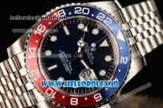 Rolex GTM-Master II 2836 Automatic Steel Case with Blue Dial Dots Markers and Steel Bracelet