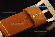 Panerai Radiomir Vintage 3646 Swiss ETA 6497 Manual Winding Steel Case with Black Dial and Orange Leather Strap-Beige Markers