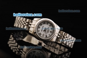 Rolex Datejust Oyster Perpetual Automatic Full White With Rome Hour Markers-Lady Size