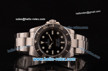 Rolex Submariner 2813 Automatic Steel Case/Strap with Ceramic Bezel and Black Dial