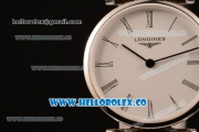 Longines La Grande Classique SWISS QUARTZ Steel Case with White Dial and Steel Bracelet