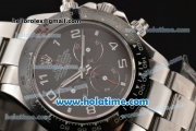 Rolex Daytona Chrono Swiss Valjoux 7750 Automatic Steel Case with Black Dial and Arabic Numeral Markers