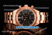 Omega Speedmaster'57 Chrono Clone Omega 9300 Automatic Rose Gold Case/Bracelet with Black Dial and Stick Markers (EF)