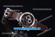 U-Boat Chimera Skeleton Chronograph Miyota OS10 Quartz Steel Case with Skeleton Dial Black Second Hand and Brown Leather Strap