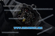 1:1 Richard Mille RM 35-02 RAFAEL NADA Japanese Miyota 9015 Automatic Black PVD Case with Skeleton Dial Black Rubber Strap