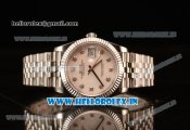 Rolex Datejust 37mm Swiss ETA 2836 Automatic Steel Case with Jubilee Steel Bezel White MOP Dial Diamond Steel Bracelet