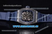 Richard Mille RM 055 Miyota 9015 Automatic PVD Case with Skeleton Dial Dot Markers and Blue Rubber Strap