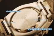 Ferrari Chronogaph Swiss ETA Quartz Full Steel with White Dial and 7750 Coating