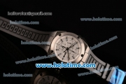 IWC Ingenieur Chrono Swiss Valjoux 7750 Automatic Titanium Case with White Dial Black Rubber Strap and White Stick Markers - 1:1 Original (K)