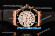 Audemars Piguet Royal Oak Offshore Miyota OS20 Quartz Rose Gold Case with White Dial and Arabic Numeral Markers - PVD Bezel (EF)