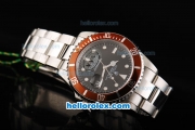 Rolex Submariner Swiss ETA 2836 Automatic Movement Full Steel with Brown Bezel-Black Dial and White Markers