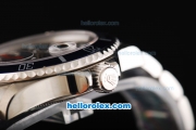 Rolex Submariner Automatic Movement Silver Case with Blue Bezel and Black Dial-White Marker