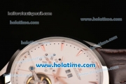 Jaeger-LECoultre Master Asia Automatic Steel Case with Rose Gold Sitck Markers and White Dial