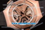 Audemars Piguet Royal Oak Concept Laptimer Michael Schumacher Limited Edition Miyota Quartz Rose Gold Case with Skeleton Dial Rose Gold Bezel and Black Rubber strap