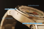 Ferrari Chronogaph Swiss ETA Quartz Full Steel with White Dial and 7750 Coating