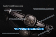 Panerai PAM 384 Radiomir Black Seal Clone P.3000 Manual Winding Real Ceramic Case with Black Dial Leather Strap and Stick/Arabic Numeral Markers (KW)