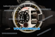 HYT H1 Clone HTY Cal.101 Manual Winding PVD Case with White Dial Arabic Numeral Markers and Rubber Strap