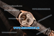 Zenith Chronomaster El Primero Tourbillon Manual Winding Rose Gold Case with Skeleton Dial and Black Leather Strap