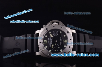 Panerai Pam 087 Submersible Automatic Steel Case with Black Dial and Black Rubber Strap-7750 Coating