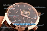 Jaeger-LECoultre Master Asia Automatic Rose Gold Case with Stick/Arabic Numeral Markers and Black Dial