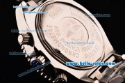 Breitling Superocean Chrono II Swiss Valjoux 7750-SHG Automatic Steel Case PVD Bezel with Steel Strap Black Dial Stick Markers-Orange Hands