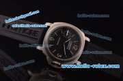 Panerai Luminor Marina Pam 172 Asia 6497 Manual Winding Titanium Case with Black Dial and Black Rubber Strap