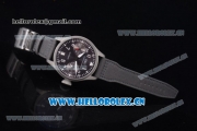 IWC Big Pilot'S Swiss Valjoux 7750 Automatic Steel Case Black Dial Stick/Arabic Numeral Markers and Black Leather Strap (ZF)