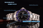 Rolex Submariner Swiss ETA 2836 Automatic Steel Case with Black Dial White Markers and Stainless Steel Strap