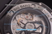 Hublot Big Bang Swiss Valjoux 7750 Automatic Ceramic Case with Baguette Diamond Bezel and Black Dial