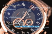 Tag Heuer Mikrograph Chrono Miyota OS10 Quartz Full Rose Gold with Black/Grey Dial and Arabic Numeral Markers