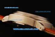 Panerai Luminor Marina Pam 005 Swiss ETA 6497 Manual Winding Movement Steel Case with Black Dial and Leather Strap