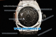 Hublot Big Bang Sang Bleu 9015 Automatic Steel Case with Black Dial Arabic Numeral Markers and Genuine Leather Strap