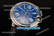 Cartier Ballon Bleu De 44MM Asia Automatic Steel Case with Blue Dial and White Roman Numeral Markers