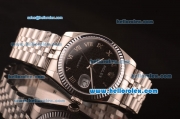 Rolex Datejust Oyster Perpetual Date Automatic with Black Dial and Roman Marking-Small Calendar