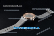 Hublot Classic Fusion Miyota 9015 Automatic Rose Gold Case with Grey Dial Stick Markers and Grey Genuine Leather Strap