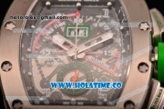 Richard Mille RM11-01 Mancini Chronograph Swiss Valjoux 7750 Automatic Steel Case with Skeleton Dial and White Markers - 1:1 Original