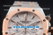 Audemars Piguet Royal Oak Miyota Quartz Two Tone Case/Bracelet with Silver Dial and Stick Markers