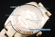 Rolex Air King Automatic Movement ETA Coating Case with White Dial and Steel Strap
