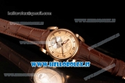 Parmigiani Chronometre Clone Original Movement Rose Gold Case With Calfskin Strap Pink Dial