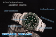 Rolex Submariner Swiss ETA 2836 Automatic Steel Case/Strap with Green Ceramic Bezel and Green Dial
