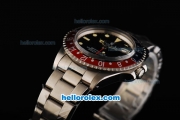 Rolex GMT-Master Swiss ETA 2836 Automatic Movement Full Steel with Blue/Red Bezel and Yellow Markers