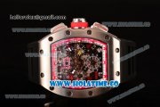 Richard Mille RM005 FM Asia Automatic Steel Case with Skeleton Dial and Red Inner Bezel