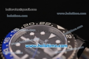 Rolex GMT Master Pro Hunter Rolex 3186 Automatic Full PVD with Black/Blue Bezel and White Markers (BP) - 1:1 Original