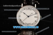 Breguet Classique Japanese Miyota 9015 Automatic Movement Steel White Dial and Roman Numeral Markers Leather Strap (FF)