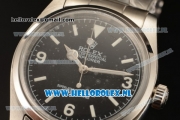 Rolex Explorer Asia Auto Steel Case with Black Dial and Steel Bracelet