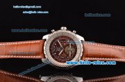 Breitling for Bentley Tourbillon Skeleton Automatic with Brown Dial and White Bezel-Brown Leather Strap