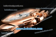 Cartier Ballon Bleu De Medium Chrono Miyota Quartz Rose Gold Case with White Dial and Diamonds Markers